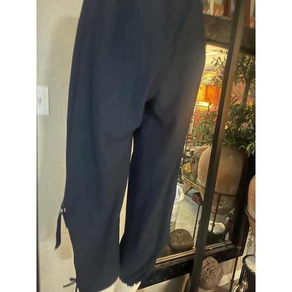 NWT women’s navy capri pants drawstring ankle baggy pants by Moses Crystal - Picture 11 of 13